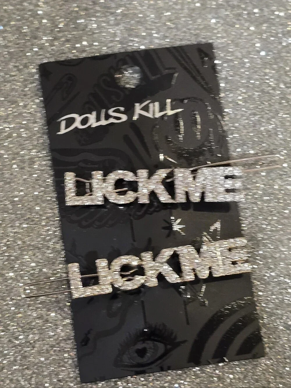 Dolls Kill LICKME Crystal Hair Pin Set